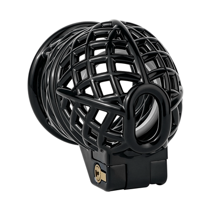 Lightweight Nest Glans Chastity Lock Black Pink Resin Cock Cage for Men and Sissy