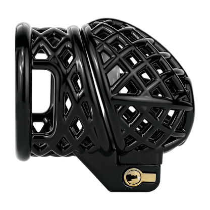 Lightweight Nest Glans Chastity Lock Black Pink Resin Cock Cage for Men and Sissy