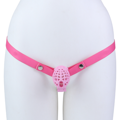 Lightweight Nest Glans Chastity Lock Black Pink Resin Cock Cage for Men and Sissy