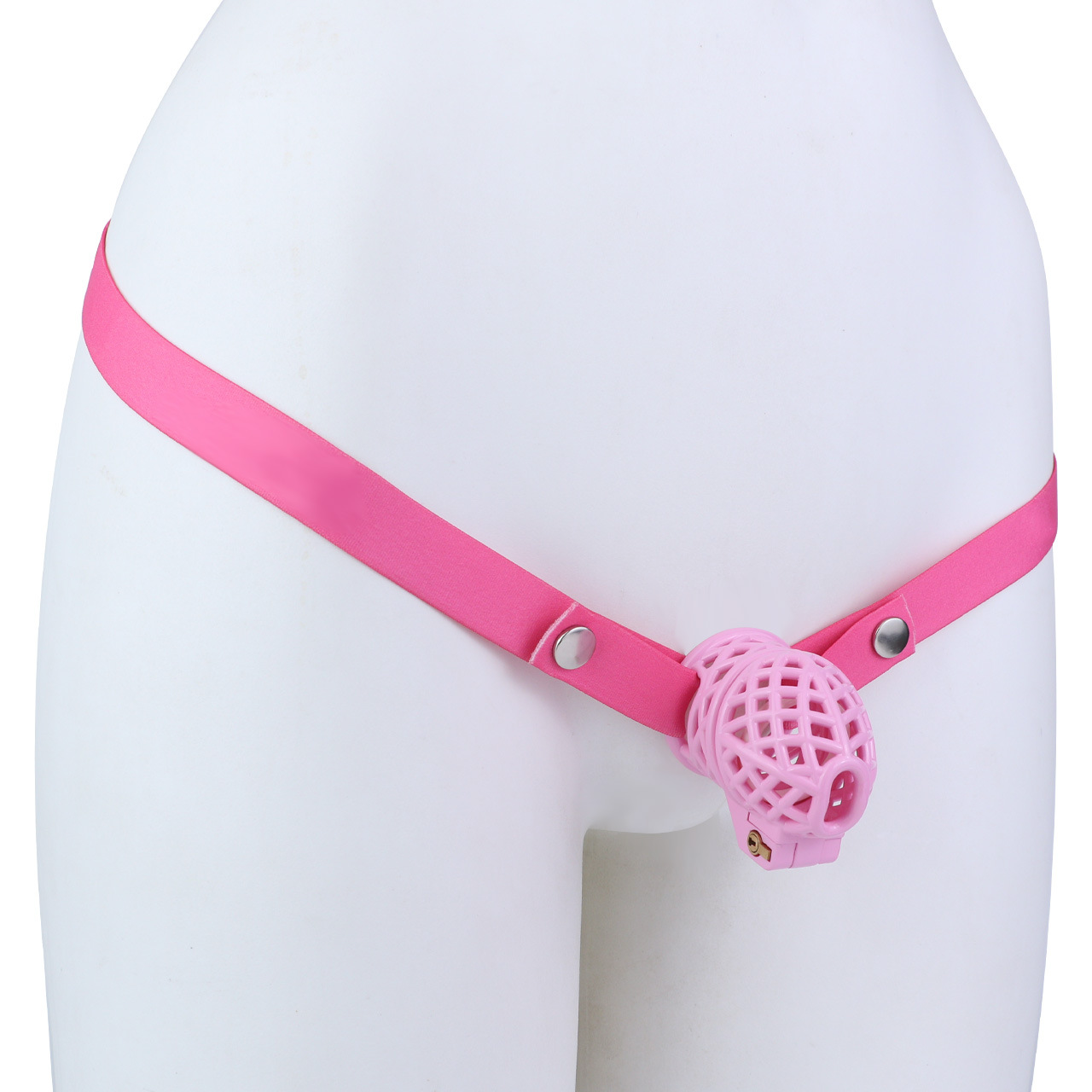 Lightweight Nest Glans Chastity Lock Black Pink Resin Cock Cage for Men and Sissy