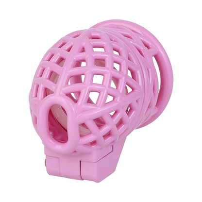 Lightweight Nest Glans Chastity Lock Black Pink Resin Cock Cage for Men and Sissy