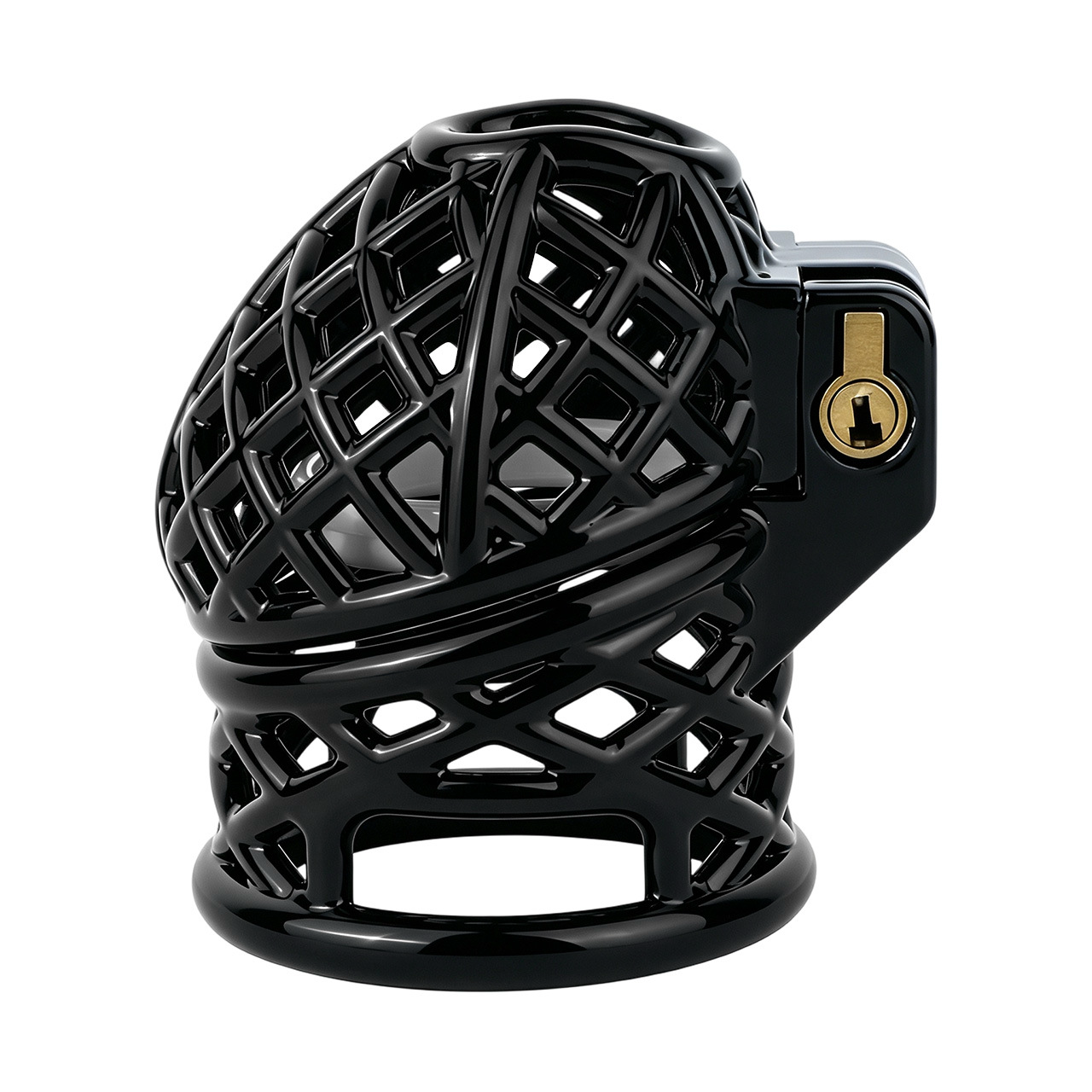 Lightweight Nest Glans Chastity Lock Black Pink Resin Cock Cage for Men and Sissy