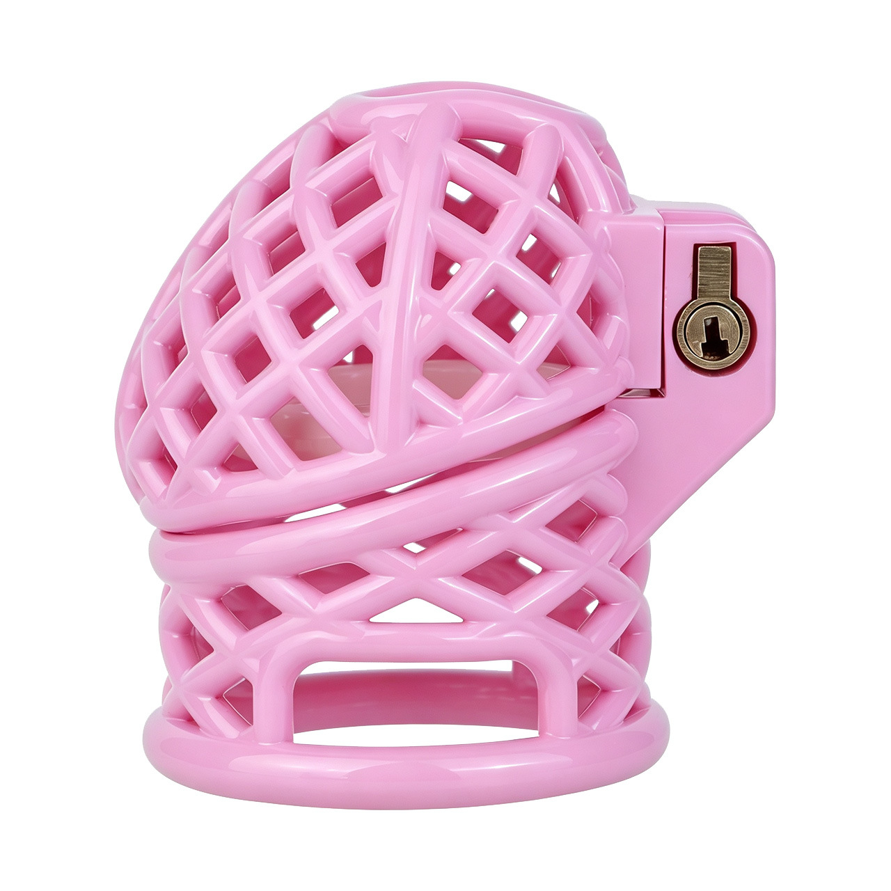 Lightweight Nest Glans Chastity Lock Black Pink Resin Cock Cage for Men and Sissy