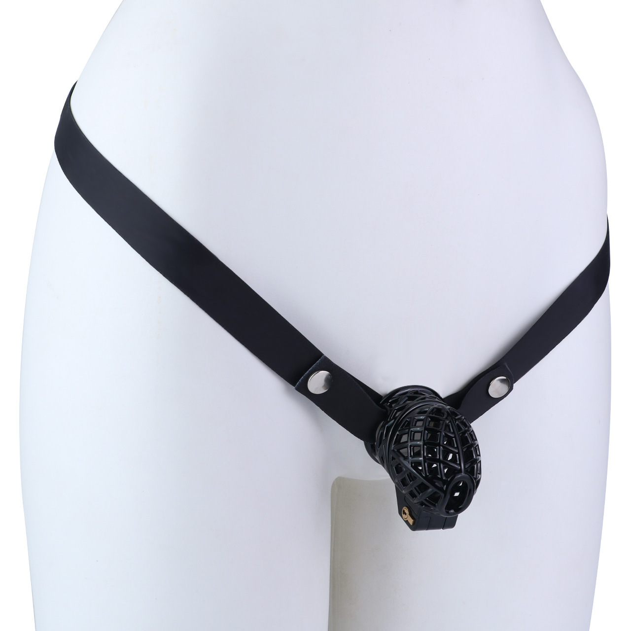 Lightweight Nest Glans Chastity Lock Black Pink Resin Cock Cage for Men and Sissy
