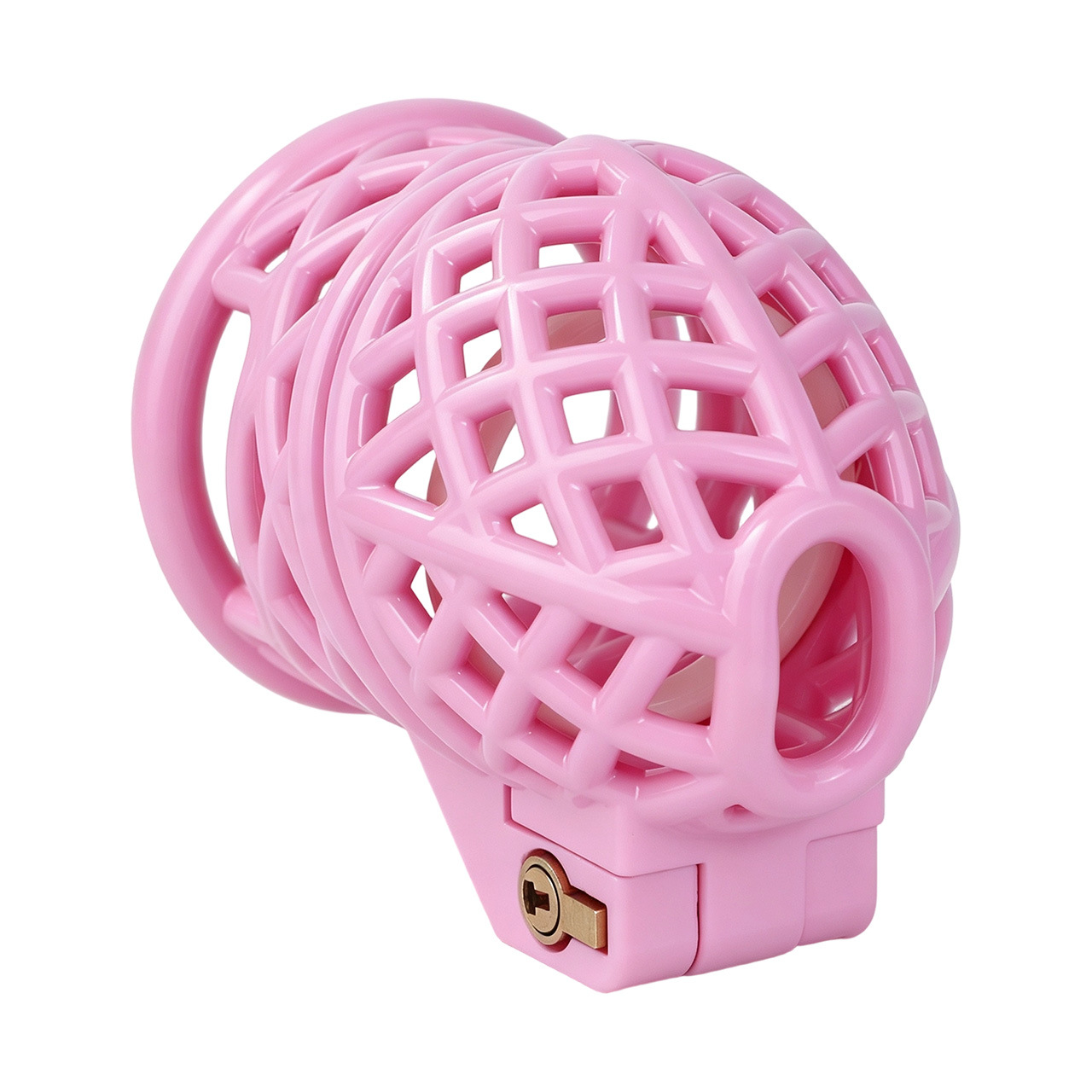 Lightweight Nest Glans Chastity Lock Black Pink Resin Cock Cage for Men and Sissy