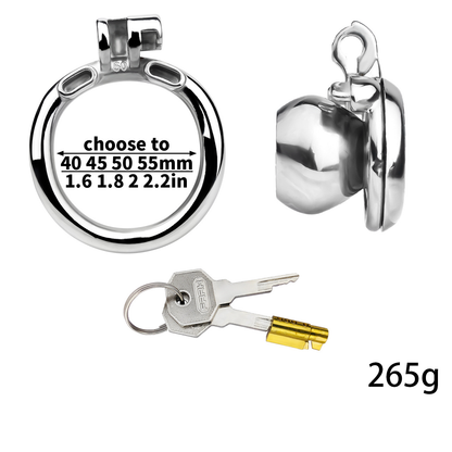 Sleek Micro Inverted Chastity Cage with Urethral Catheter Ultra-Compact