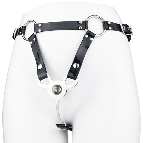 Tiny Inverted Chastity Cage with PU Belt Negative Cock Cage for Sissy ...