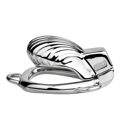 Small Metal Shell Chastity Cage with Butt Plug & Adjustable 3-Way Belt