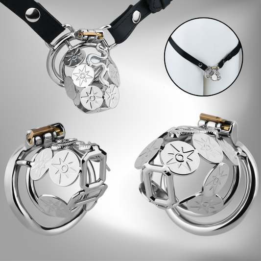 Stainless Steel Snake Shield Modern Chastity Cage Locking Male Cock Cage