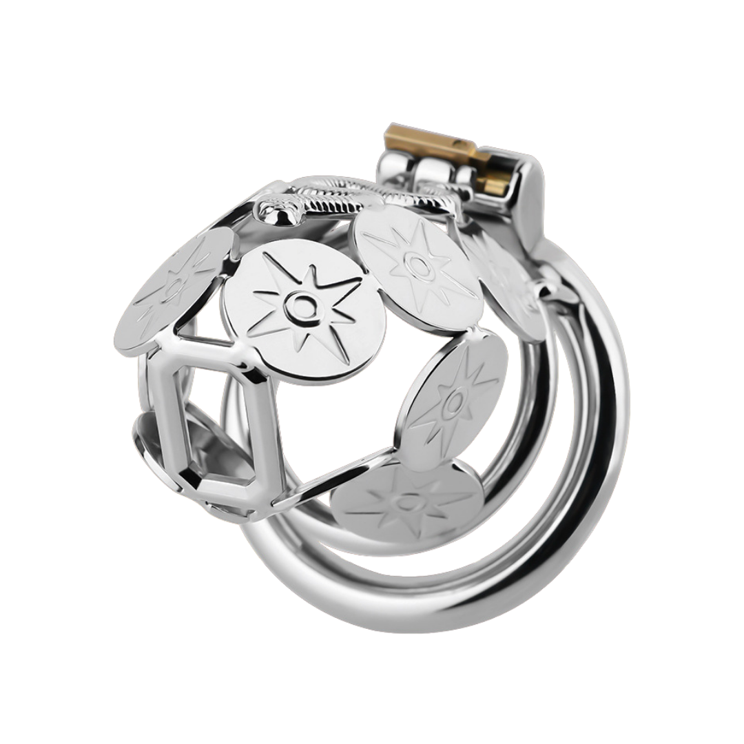 Stainless Steel Snake Shield Modern Chastity Cage Locking Male Cock Cage