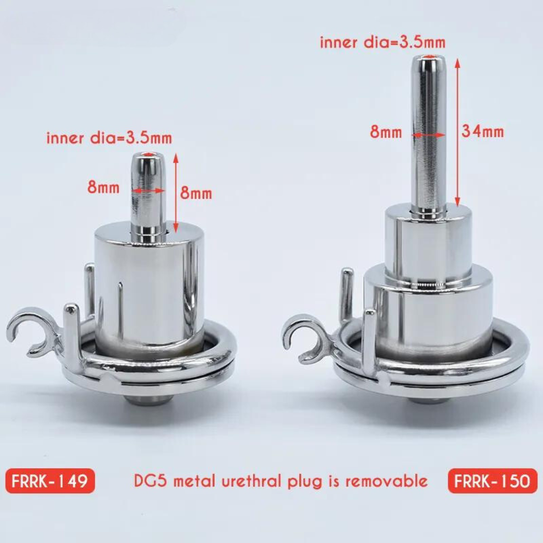 metal inverted chastity cage small negative cock cage with metal catheter tube for men and sissy