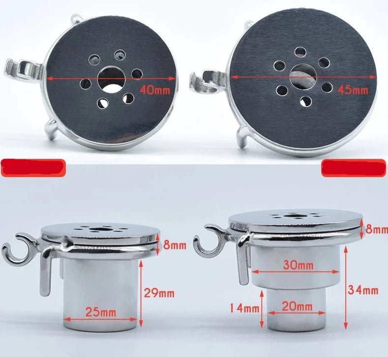 metal inverted chastity cage small negative cock cage with metal catheter tube for men and sissy