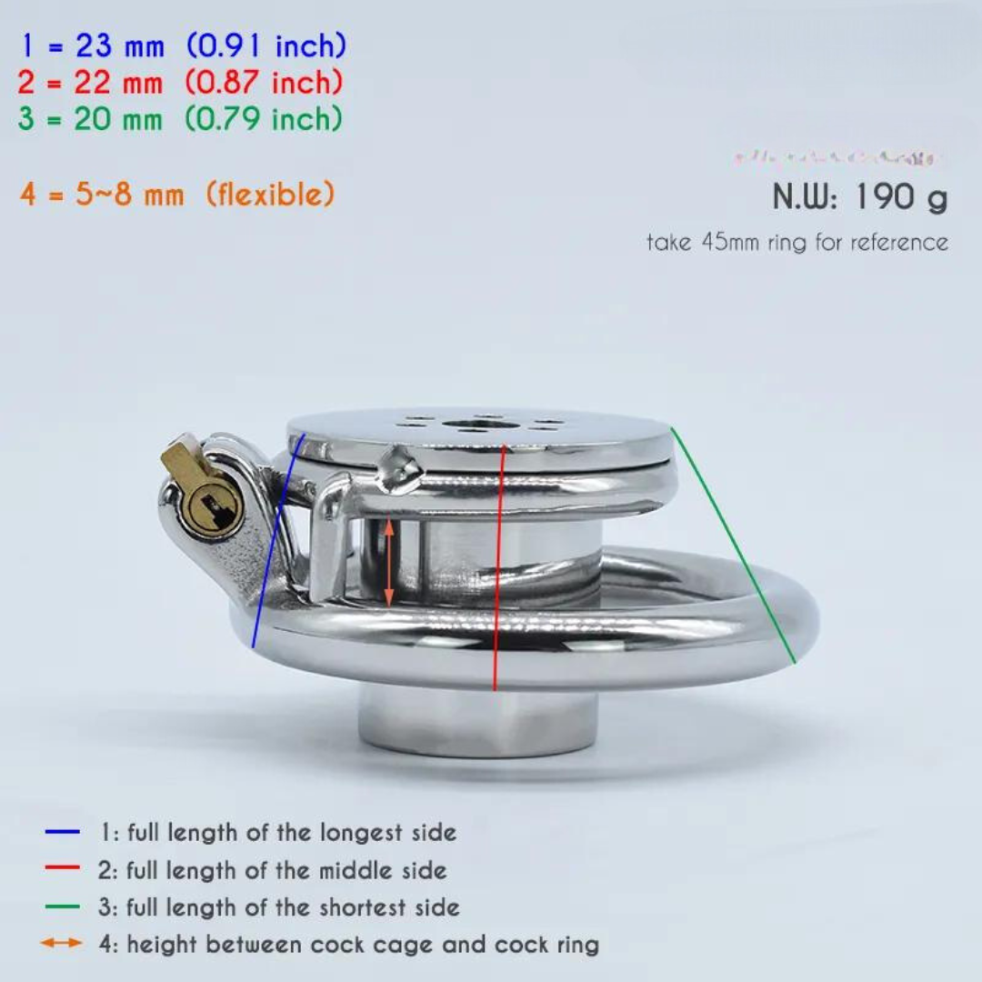 metal inverted chastity cage small negative cock cage with metal catheter tube for men and sissy