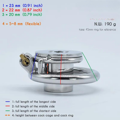 metal inverted chastity cage small negative cock cage with metal catheter tube for men and sissy