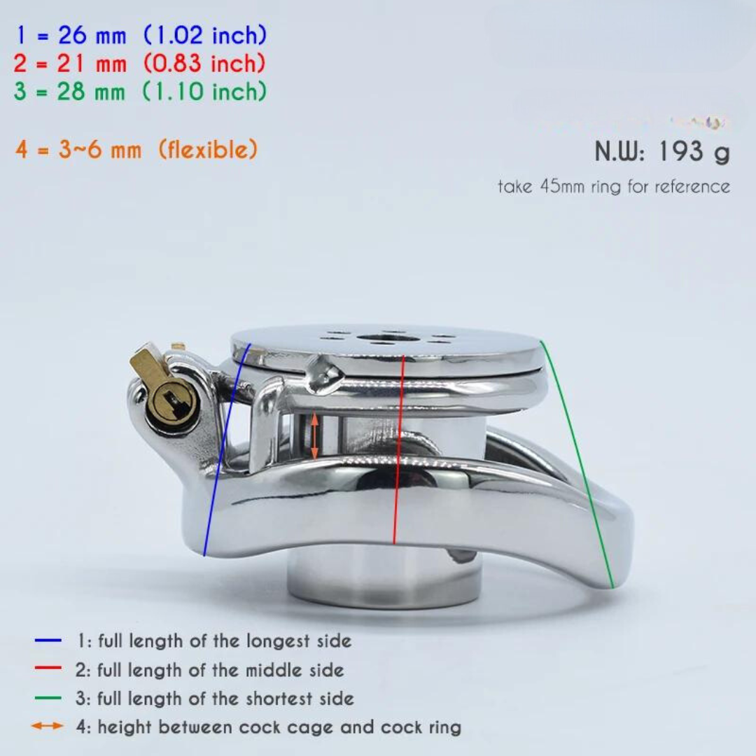 metal inverted chastity cage small negative cock cage with metal catheter tube for men and sissy