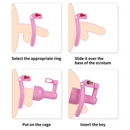 Ultra-Light Hard Resin Inverted Chastity Cage for Men and Sissy Negative Cock Cage