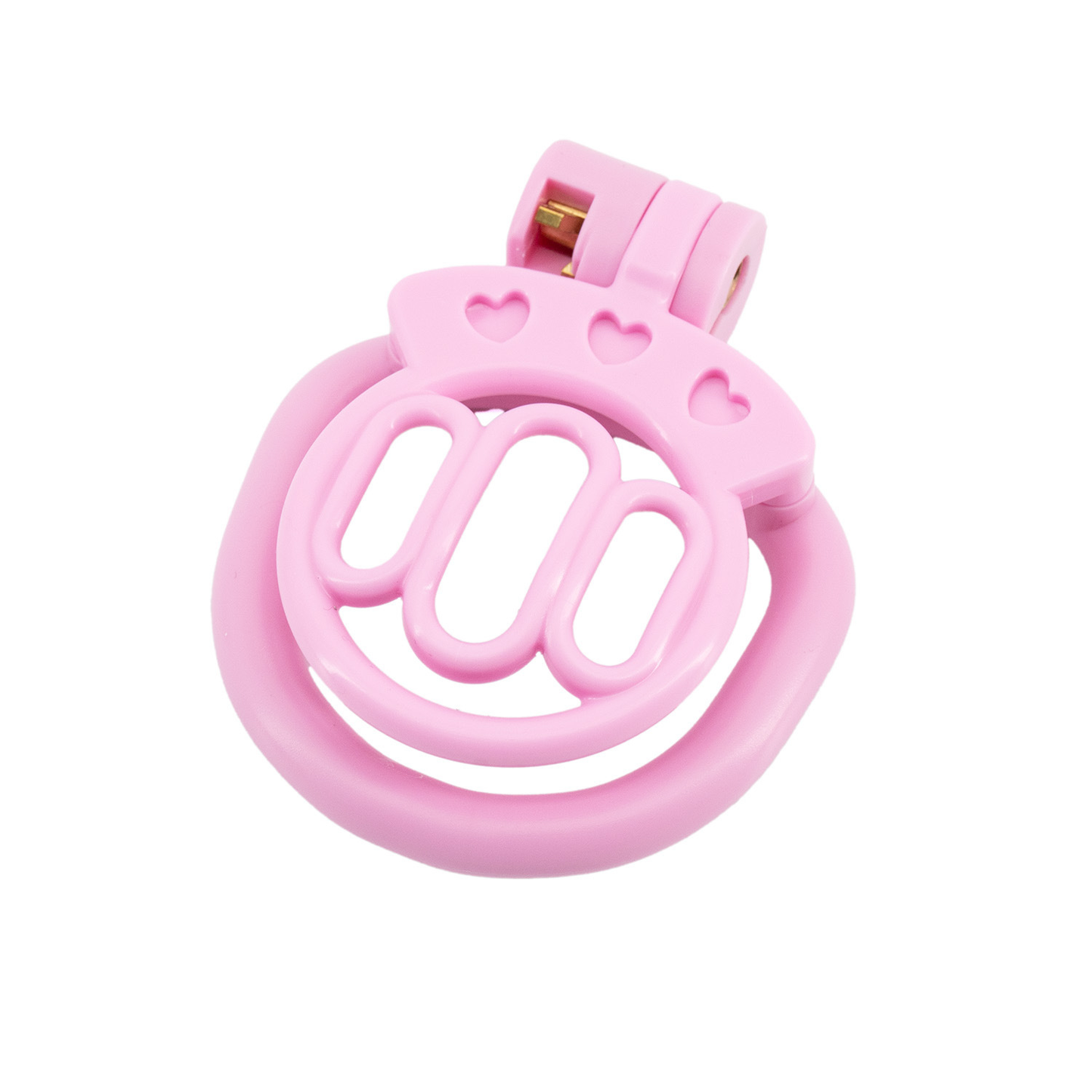 Plastic Flat Chastity Cage with 4 Rings - Transparent/Pink/Black/Purple/Blue/Orange