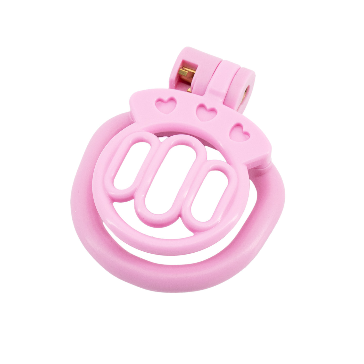 Plastic Flat Chastity Cage with 4 Rings - Transparent/Pink/Black/Purple/Blue/Orange