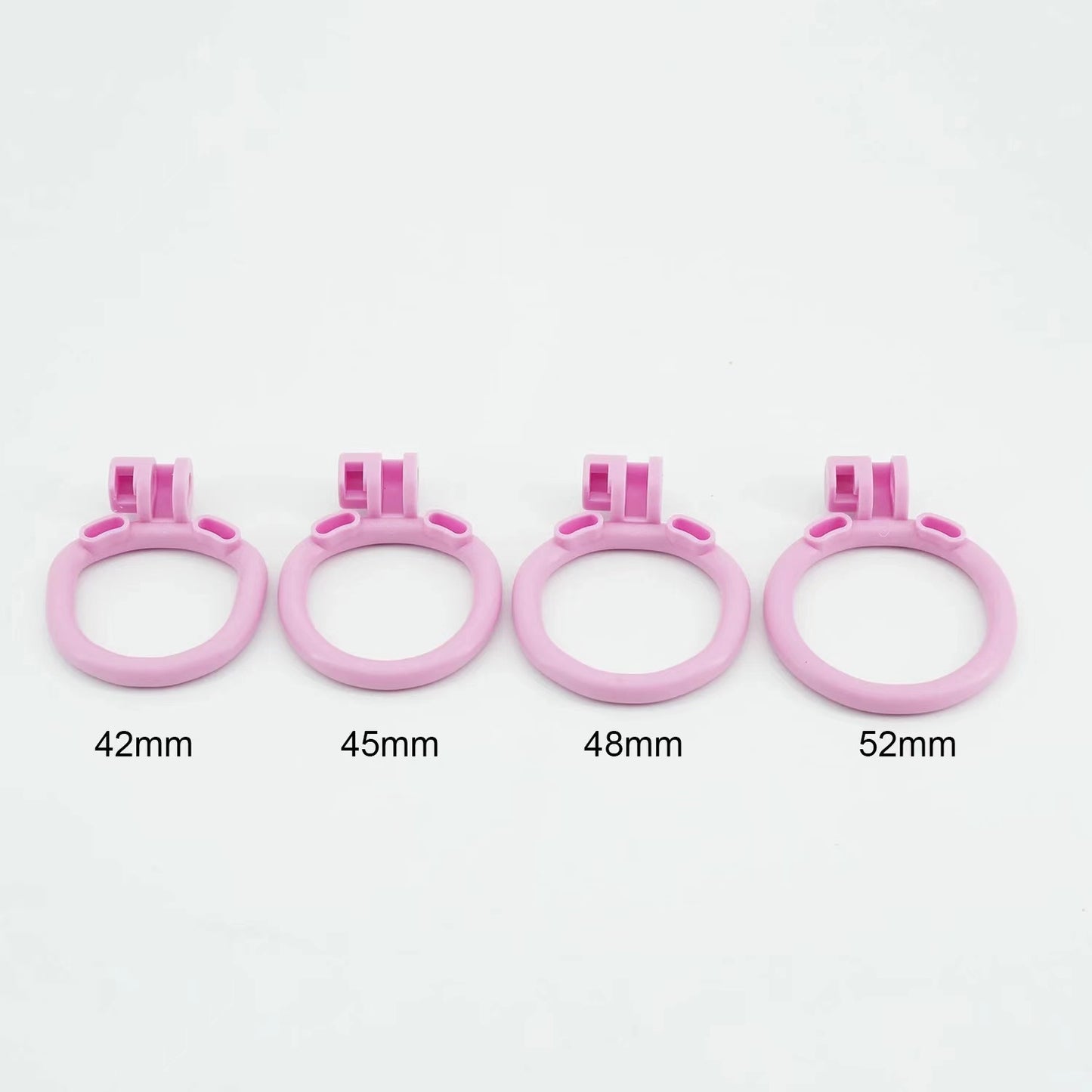 Slave Flat/Negative Chastity Cage with 4 Rings - Multicolor