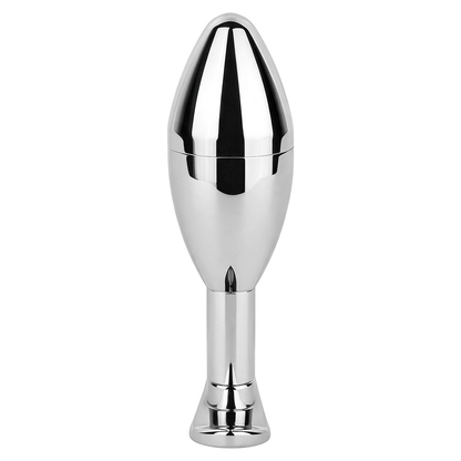 304 Stainless Steel Anal Plug Keyholder with Cooling & Warming Chamber