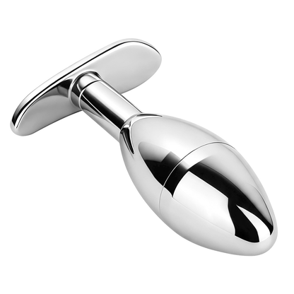 304 Stainless Steel Anal Plug Keyholder with Cooling & Warming Chamber