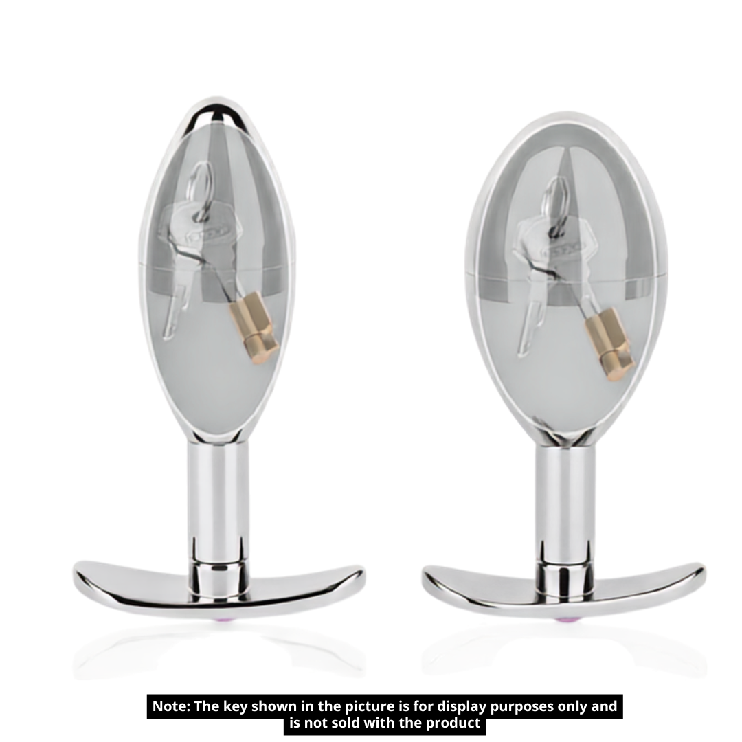304 Stainless Steel Anal Plug Keyholder with Cooling & Warming Chamber