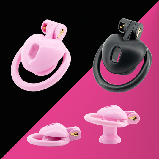 The Smallest Inverted Chastity Cage with PU Belt and Silicone Urethral Catheter Negative Cock
