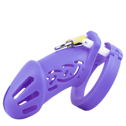 Cage de chasteté en silicone souple avec sangle - Multicolore