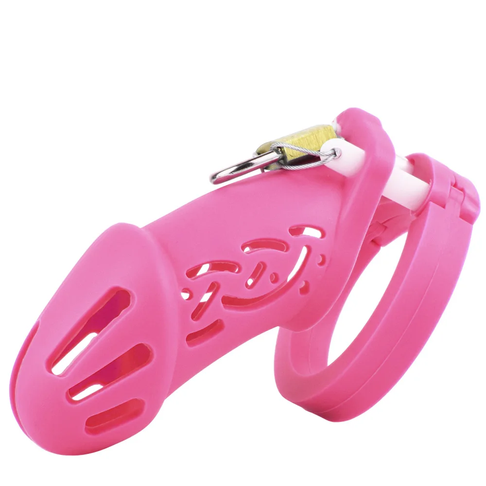 Soft Silicone Chastity Cage with Strap - Multicolor