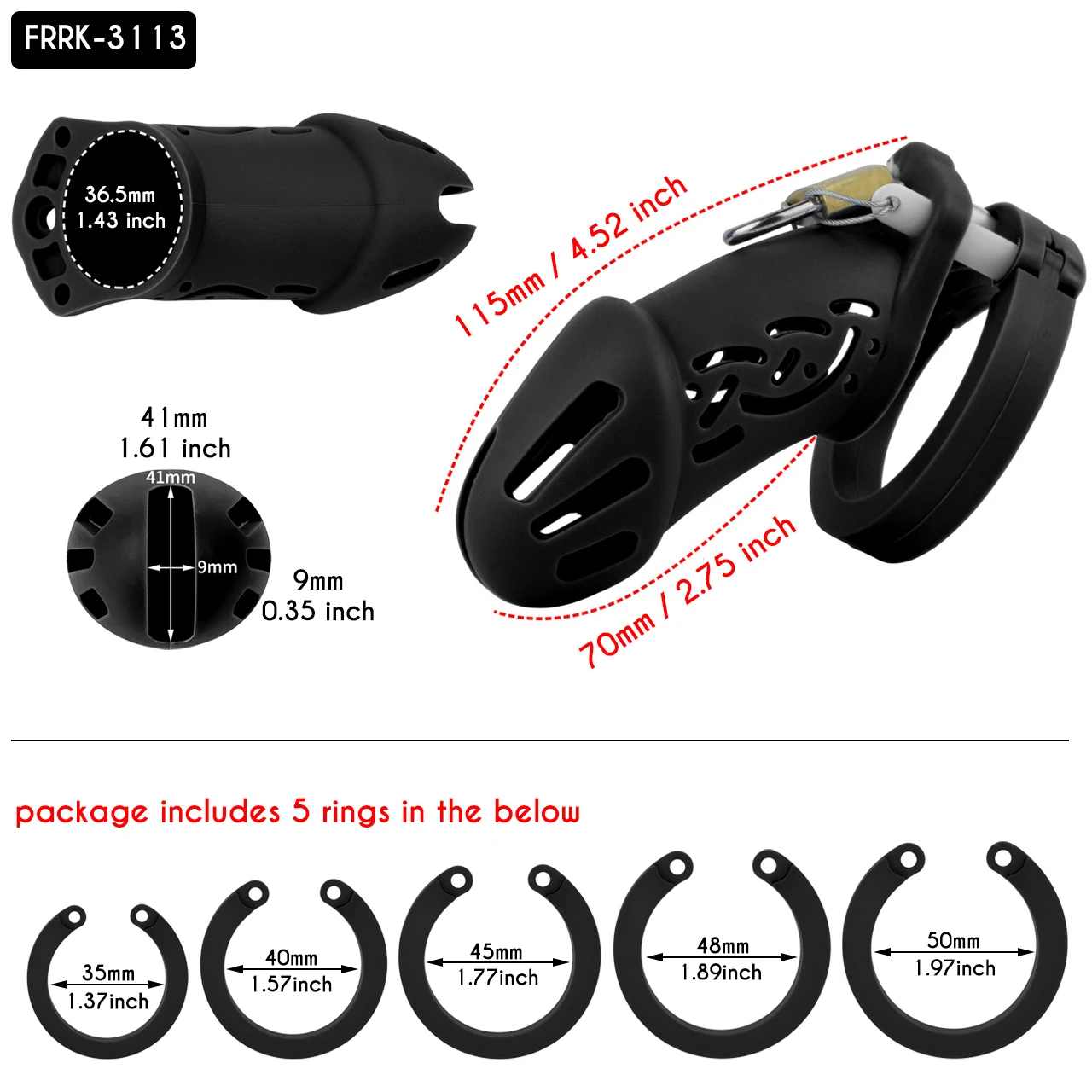 Soft Silicone Chastity Cage with Strap - Multicolor