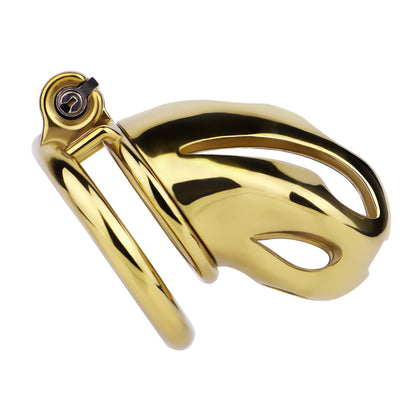 Gold Metal Cobra Chastity Cage - S/M/L