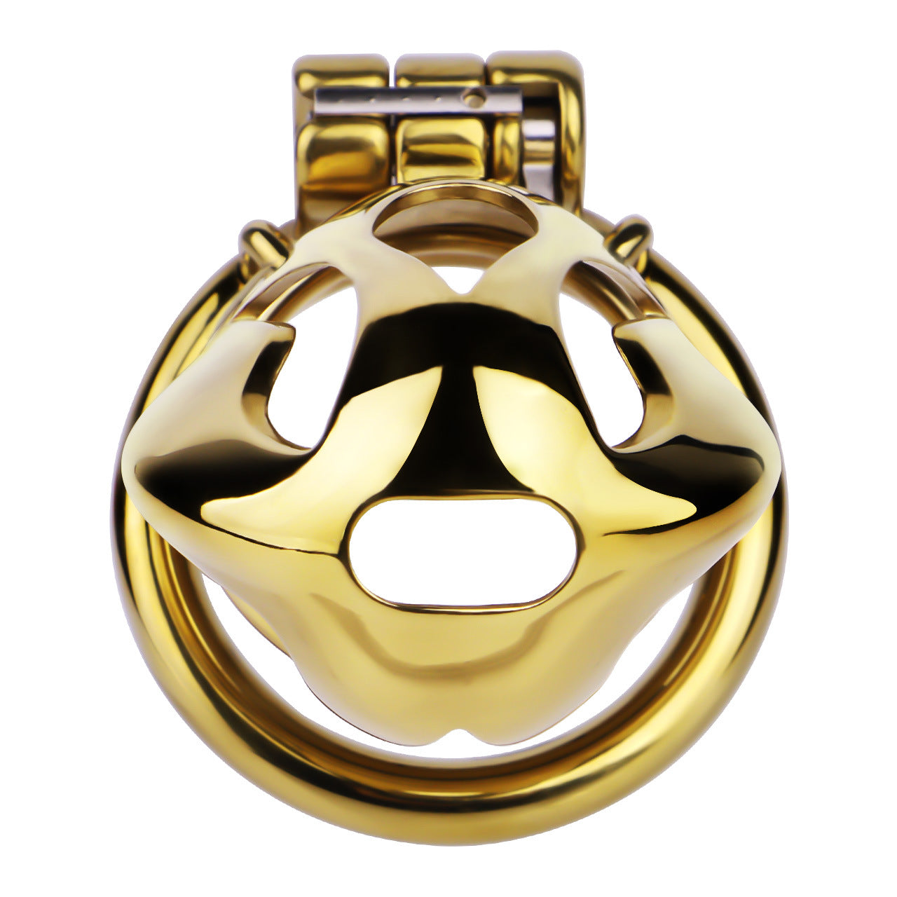 Gold Metal Cobra Chastity Cage - S/M/L