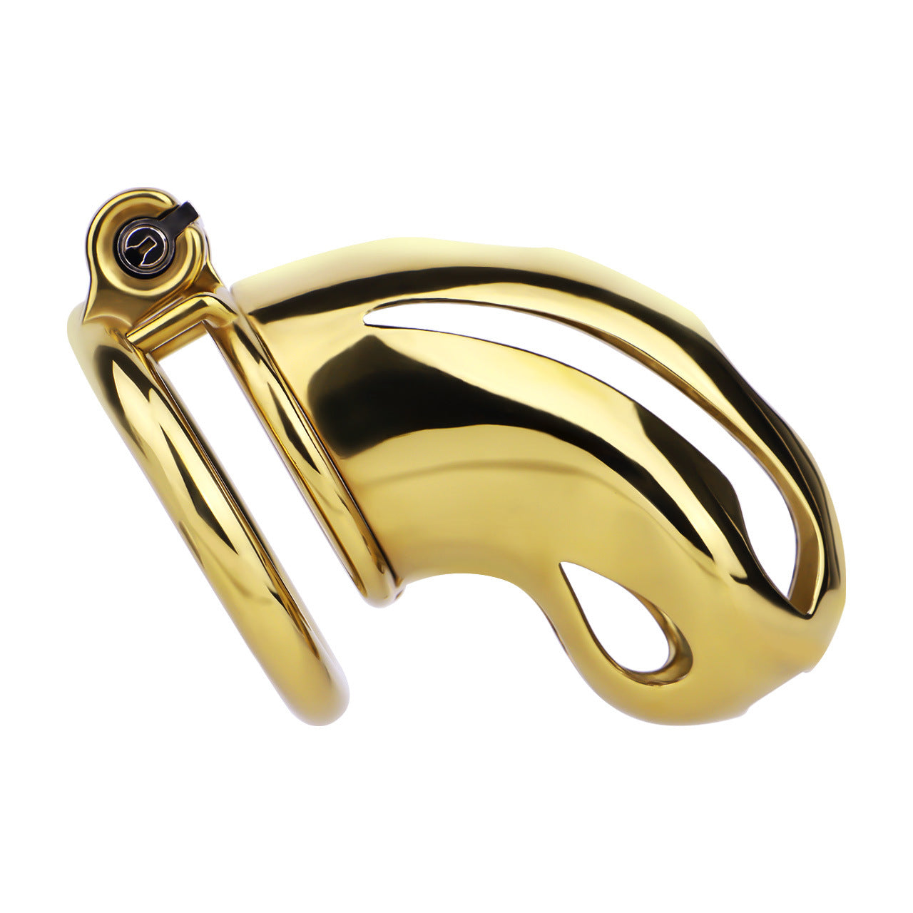 Gold Metal Cobra Chastity Cage - S/M/L