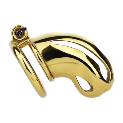 Gold Metal Cobra Chastity Cage - S/M/L
