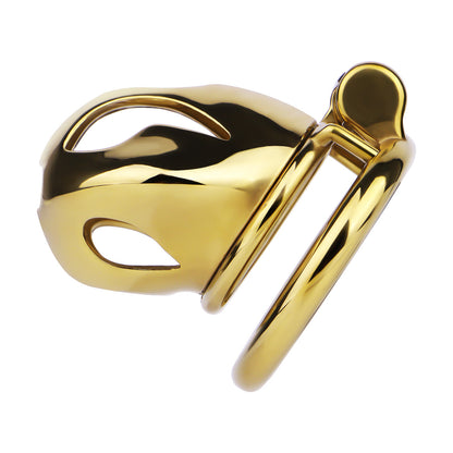 Gold Metal Cobra Chastity Cage - S/M/L