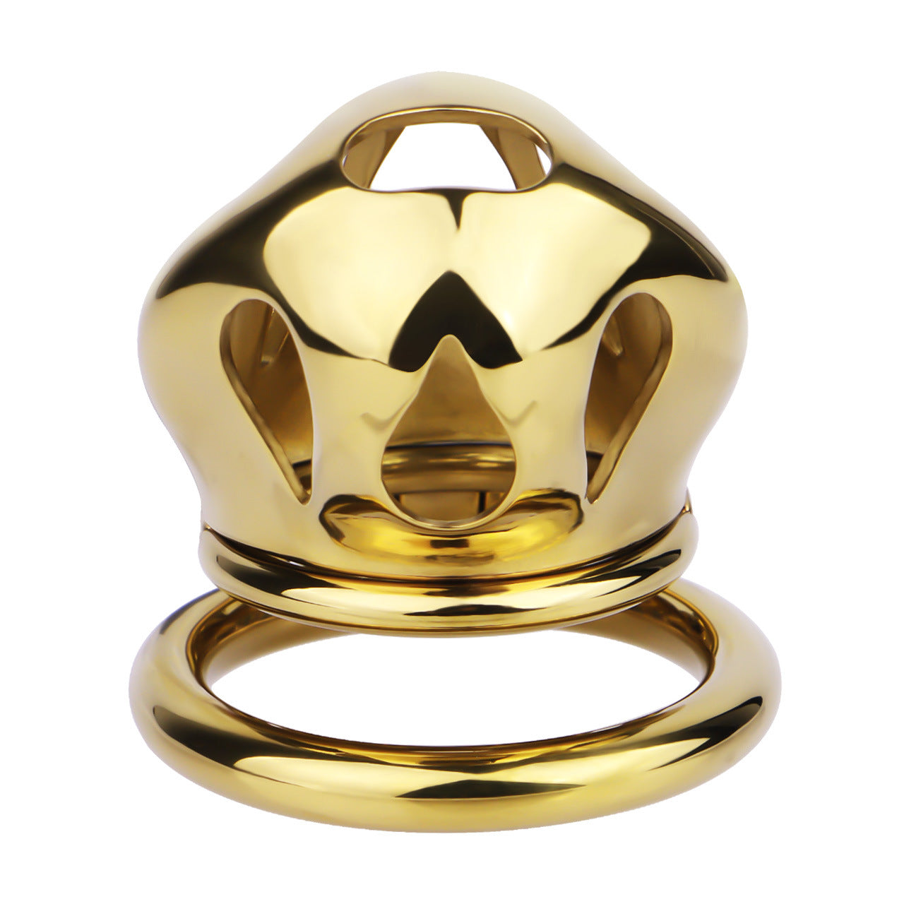 Gold Metal Cobra Chastity Cage - S/M/L