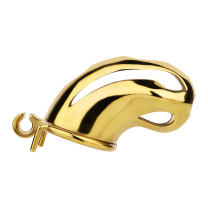 Gold Metal Cobra Chastity Cage - S/M/L