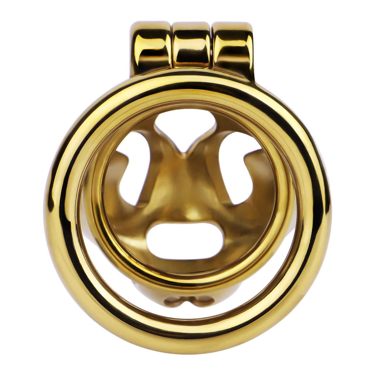 Gold Metal Cobra Chastity Cage - S/M/L