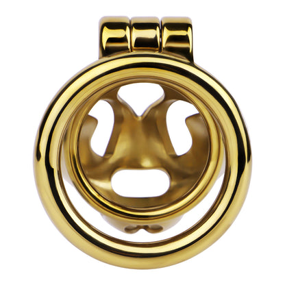 Gold Metal Cobra Chastity Cage - S/M/L