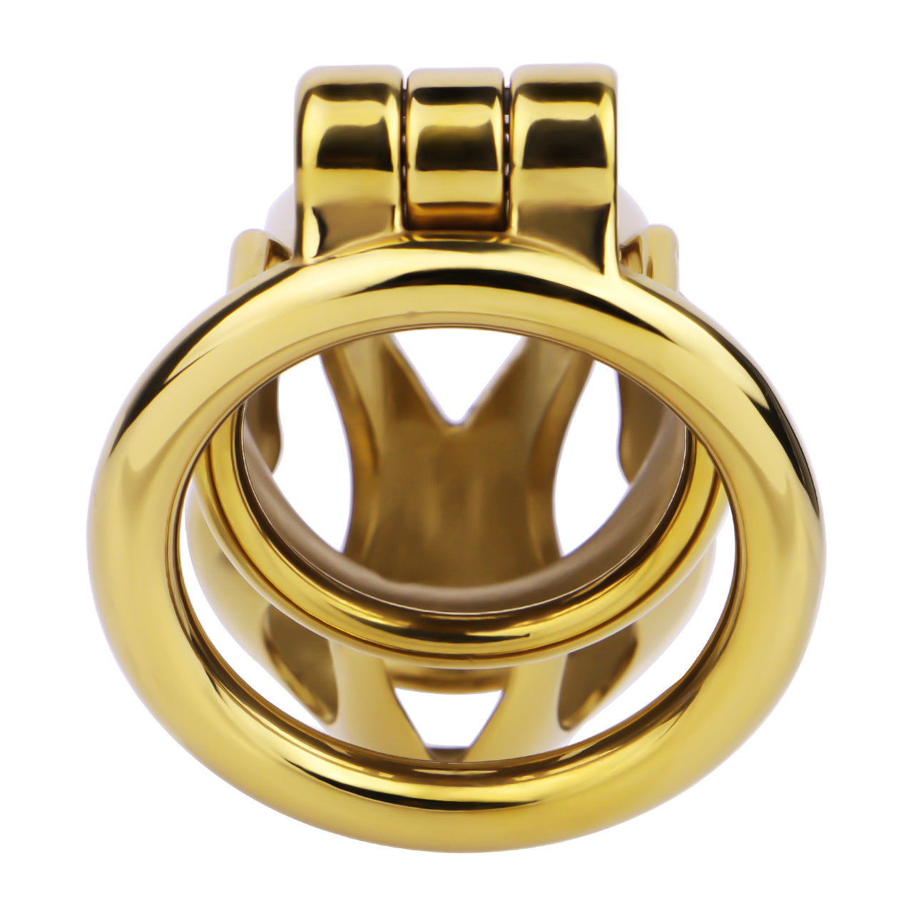 Gold Metal Cobra Chastity Cage - S/M/L