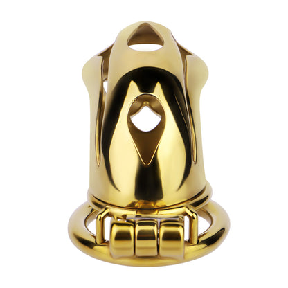 Gold Metal Cobra Chastity Cage - S/M/L