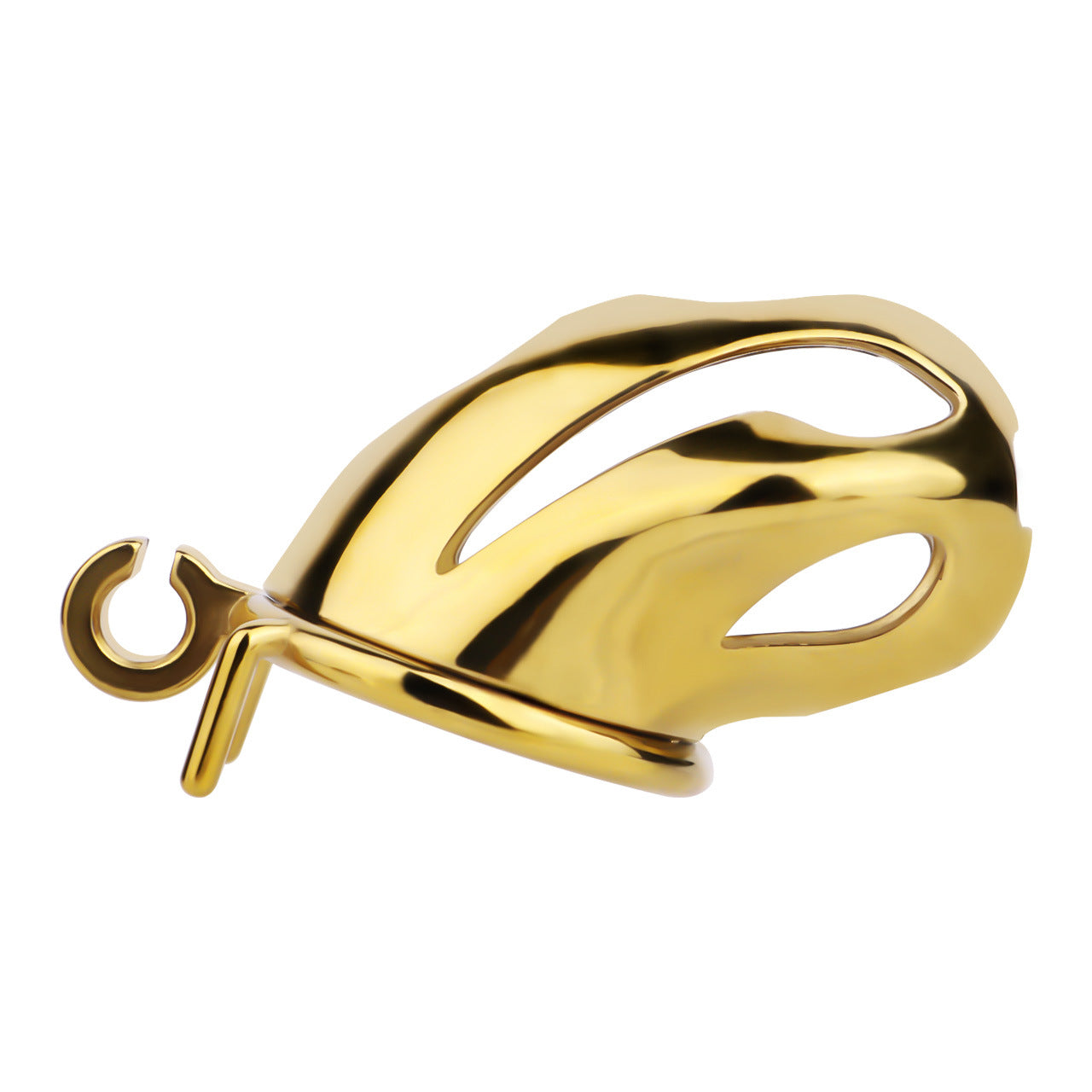 Gold Metal Cobra Chastity Cage - S/M/L