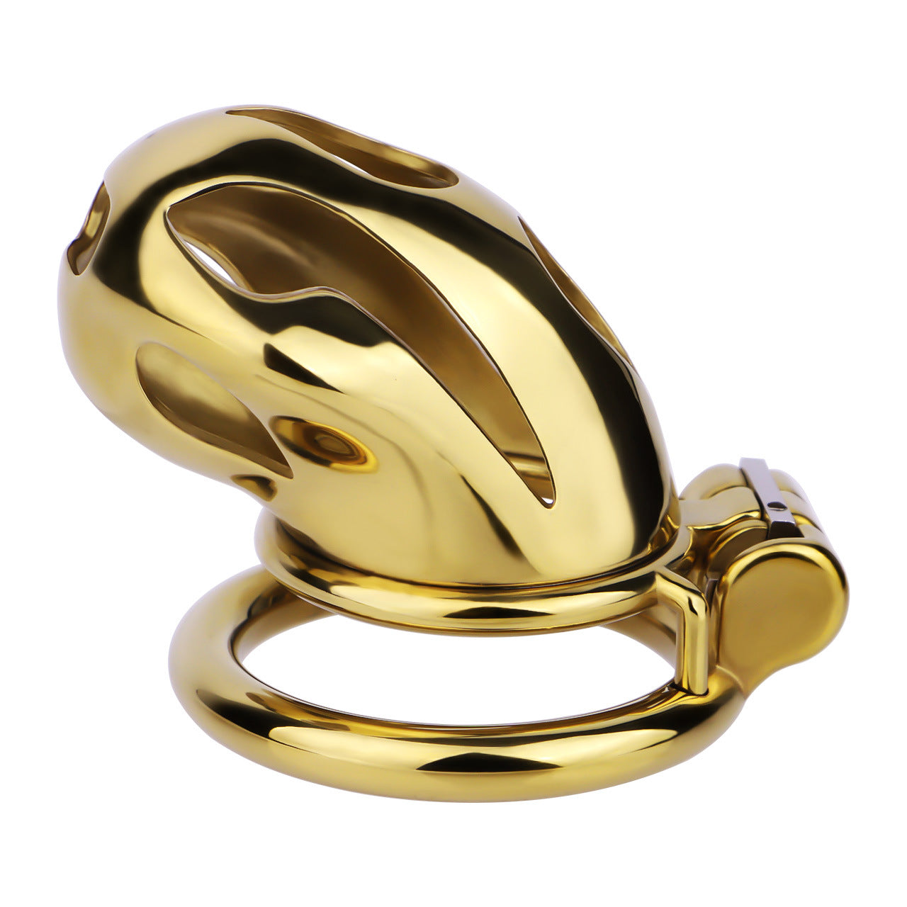 Gold Metal Cobra Chastity Cage - S/M/L