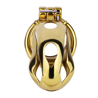 Gold Metal Cobra Chastity Cage - S/M/L