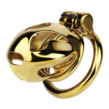 Gold Metal Cobra Chastity Cage - S/M/L