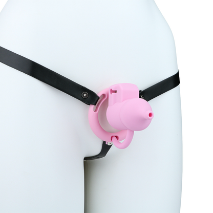 Silicone Baby Bottle Chastity Cage Soft Touch Comfy Cock Lock for Men and Sissy