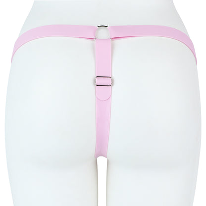 Soft Slicone Strap for Chastity Cages CockCage Belt for Men and Sissy - Light Pink & Black