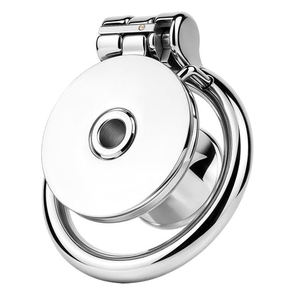 Flat & Inverted  Stainless Steel Chastity Cage - Small to Large Inverted Plugs