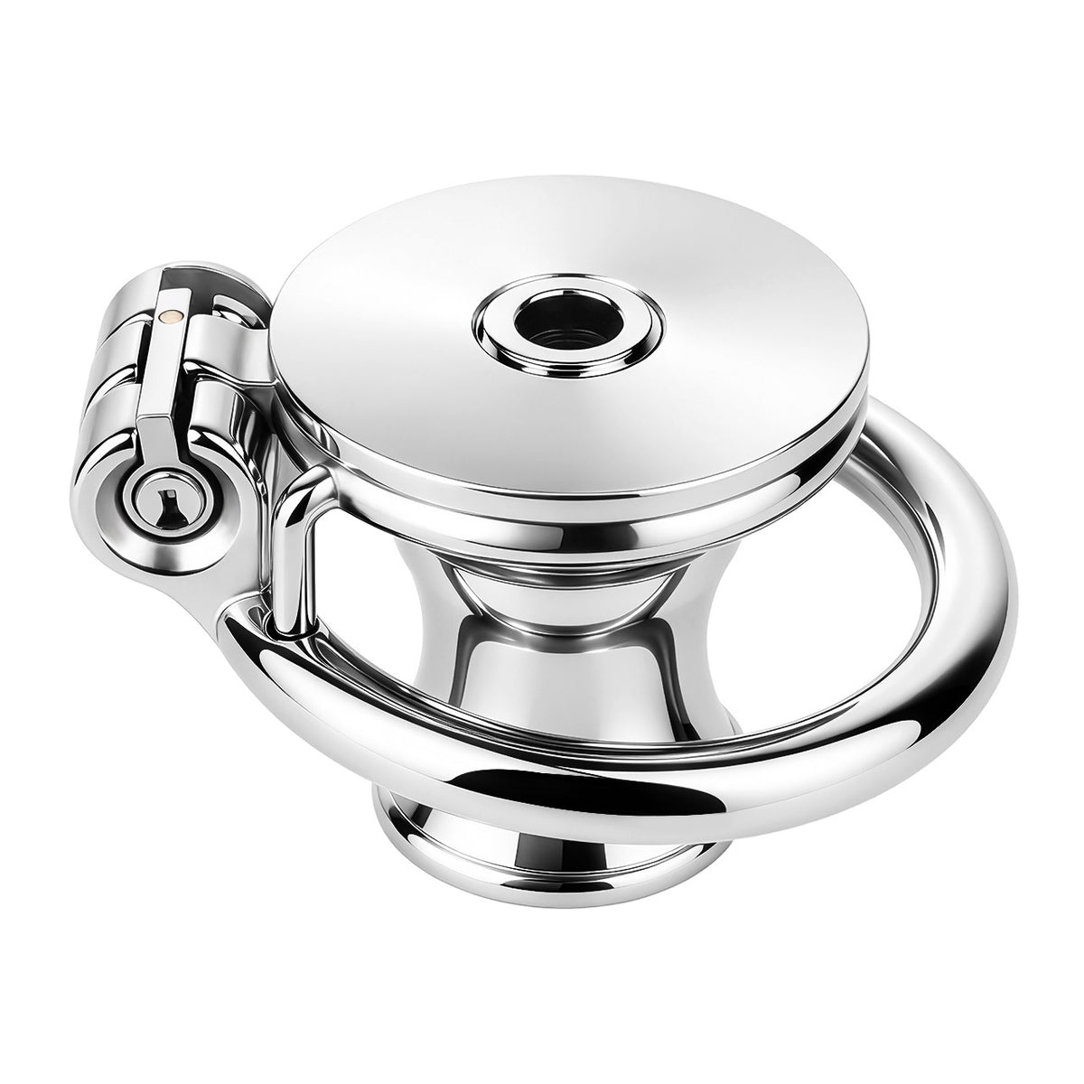 Flat & Inverted  Stainless Steel Chastity Cage - Small to Large Inverted Plugs