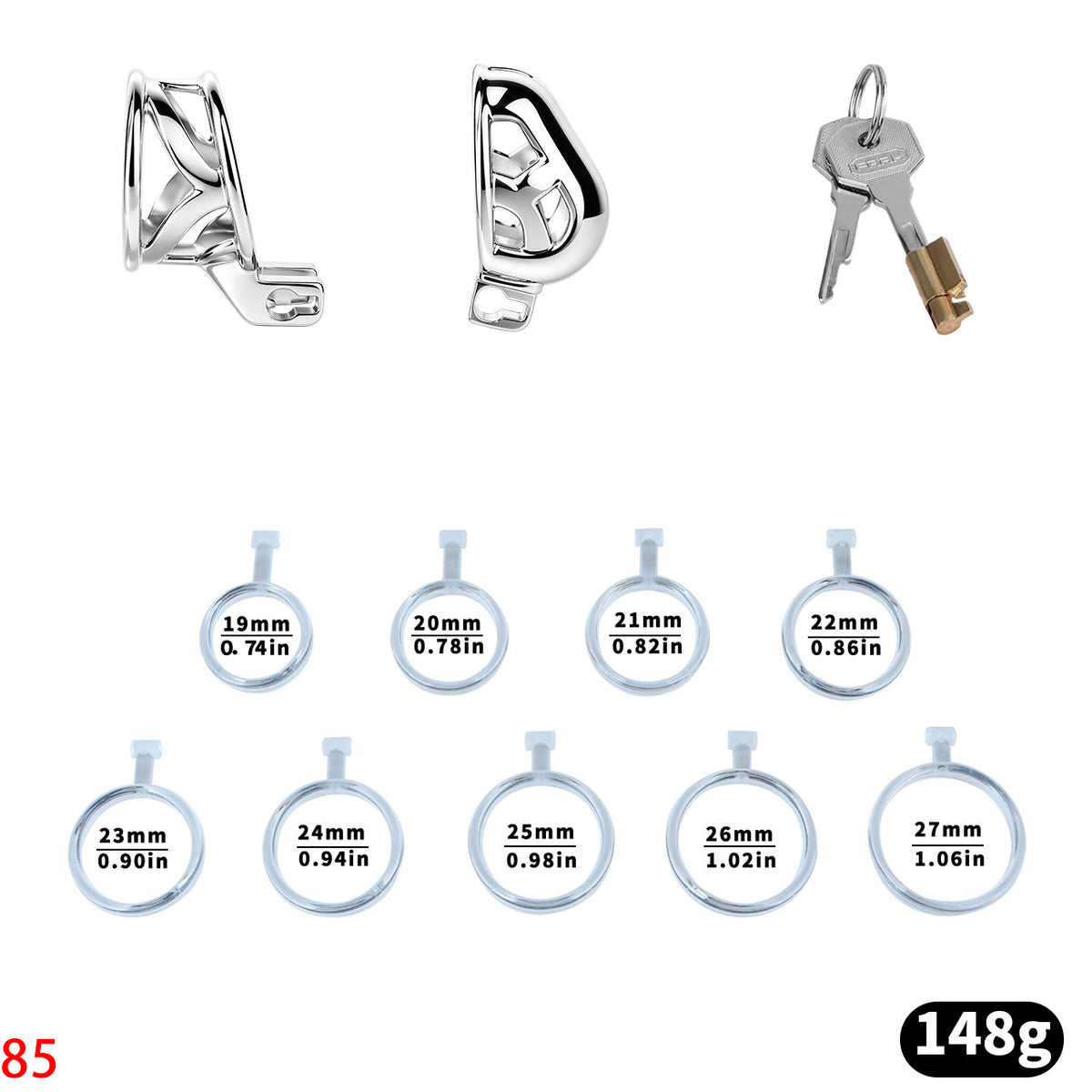 Glans Chastity Cage with Key Lock | Stainless Steel Glans Lock for Men